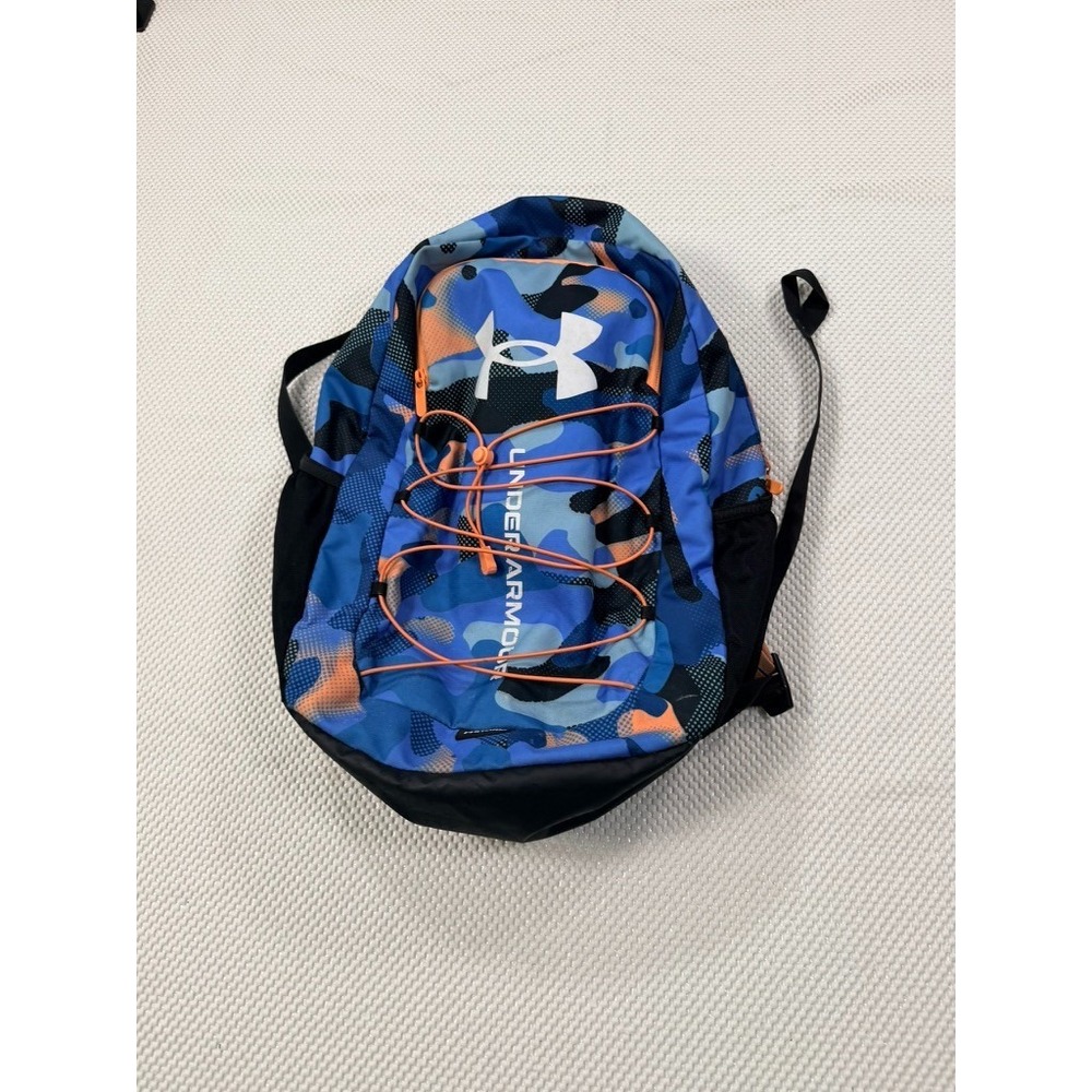 Under Armour Hustle Sport Backpack Blue/Orange Camo